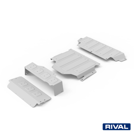 Skid Plate Set (Steering Rods, Engine, Gearbox, Transfer Case) Nissan Patrol 2001-2005; 3 l. / diesel; 4,8 l. / gasoline